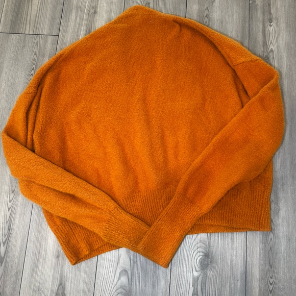 Vibrant Orange Knit Sweater Cardigan - Picture 3 of 3